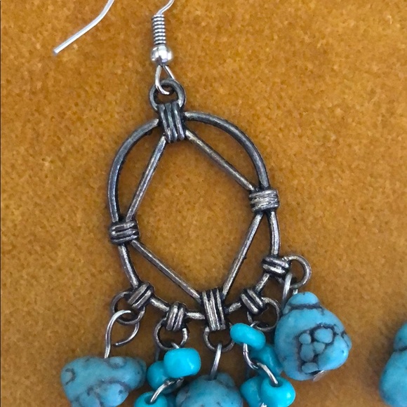 Dream Catcher Turquoise Earings - Picture 3 of 3